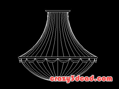 Bedroom chandelier CAD drawings and details